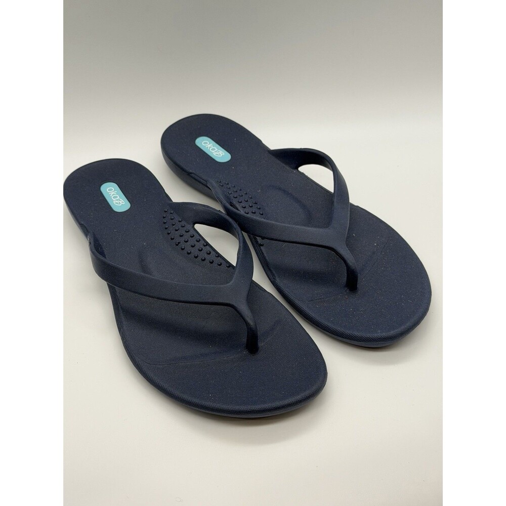 Oka-B Black Thong Flip Flop Sandals Size 10 EU 40 New without Box